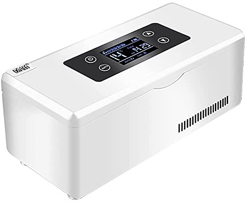 CGLYYDS Profession Insuline Glacière Voyage Médecine Congélateur, réfrigérateur médical 2-8°C, Médicament Réfrigérateur Grande Capacité Refroidisseur d'insuline pour Voiture, Voyage, Maison,1*Battery