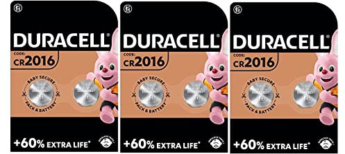 6 x Duracell 2016 Lithium (3 Blister à 2 Batterien) 6 Batterien