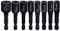 Tap Socket Wrench Set, Bestgle 8pcs 1/4 Inch Hex Shank Alloy Steel Machine Thread Taps, M4-M16 Square Driver Thread Screw Tapping Chuck for Machine Tap Power Drill