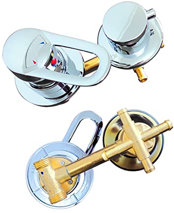 Rubinetto Miscelatore Doccia Intubazione Uscita Acqua 2/3/4/5 Vie Interasse 9/10/12.5/14.5cm ​​Miscelatore Monocomando Per Cabina Doccia In Ottone Lucido,4 Vie,12,5 Cm