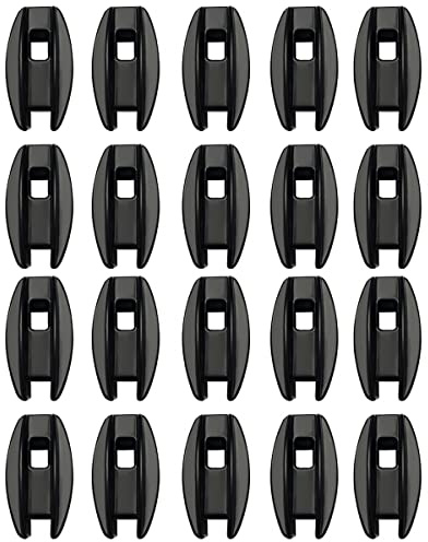 Isolante per palo d'angolo, isolatore per recinzione elettronica da 20 pezzi, isolante per recinzione elettrica resistente alle intemperie e alla pioggia per filo per recinzione elettrica (nero)