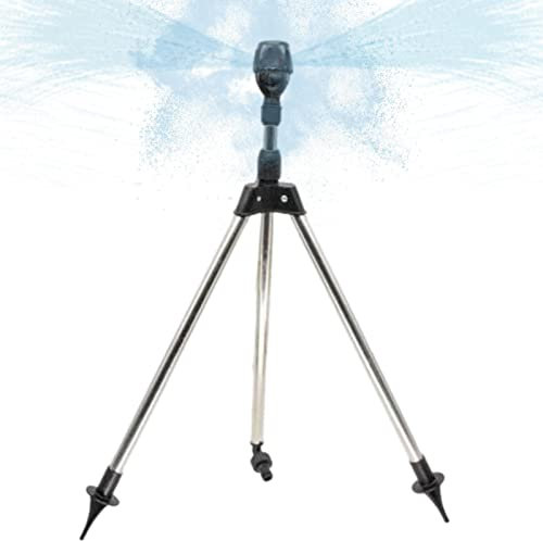 Trípode Aspersor Giratorio Automático de 360 Grados - Circular Telescópico para Grandes Superficies, Patio, Jardín y Césped