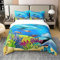 100% Baumwolle Delphin Tröster Abdeckung 155x220,Unterwasser Welt Bettbezug,Bunte Fisch Bettwäsche Set,Meeresleben Ozean Theme Bett Set,Seetang Reef Microfiber Moderne Quilt Cover für Mädchen Jungen