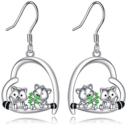 Roter Panda Ohrringe Sterling Silber Roter Panda Schmuck Geschenke für Damen die den Roten Panda lieben