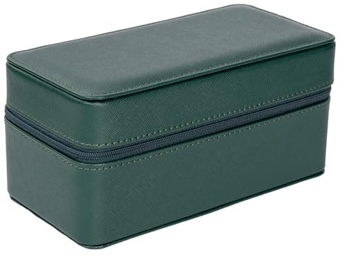 molshine Custodia portatile per orologi e occhiali da sole, custodia per occhiali e gioielli, scatola da viaggio per donna, uomo, ragazza (Verde Giada)