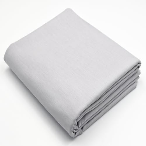 Stoff Virginia Tex, Meterware, Baumwollstoff 100%, große Breite 240 cm, Baumwollstoff 100% Oeko -Tex Standard 100 Unifarben zum Nähen (Hellgrau 45, 200 cm)