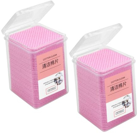 DOITOOL Wimpernkleber Entferner Reinigungspads Reisen und Geschäftsreisen für Wimpernverlängerung aus Vliesstoff 400 Stück Hautfreundlich und Absplitterungen