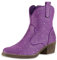 VAN HILL Damen Cowboy Boots Trichterabsatz Strass Trendy Schuhe 214276 Lila 38
