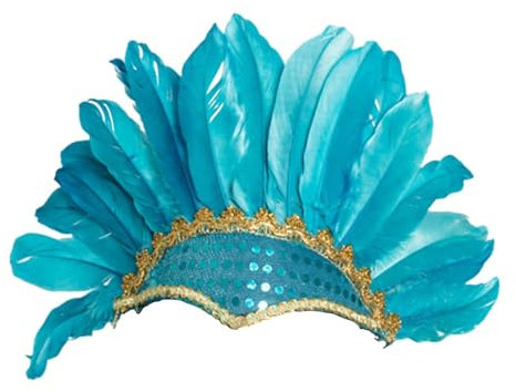 LOVIVER Feder Stirnband Feder Kopfschmuck Dekoration Kopfbedeckung Krone Kopfschmuck für Party, Blau