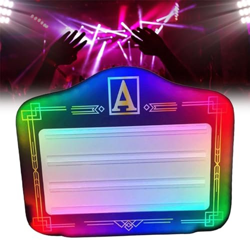 ELIKBH Custom Signs Color Letter Billboard Handheld LED Letter Bottle Presenter Happy Birthday Light Up Signs For Club Party Bar (Color : Customized B)