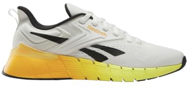 Reebok Men's Nano Gym Sneaker, Chalk/Black/Electric Amber, 41 EU