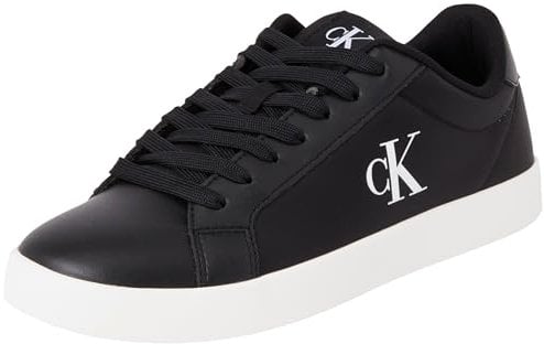 Calvin Klein Women’s Low Top Cupsole Trainers, Black (Black/Bright White), 6