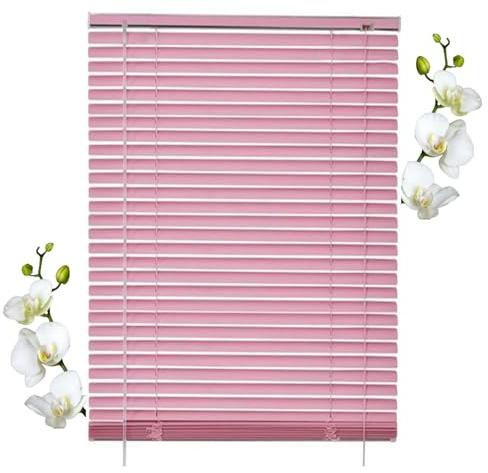 Aluminium-jalousie Für Fenster Und Türen, 40/60/85/105/110/125cm Rosa Venezianische Jalousie, Horizontale Venezianische Jalousette, Verdunkelung Fensterrollo Jalousien,WxH-45x130cm/17.7 * 51in