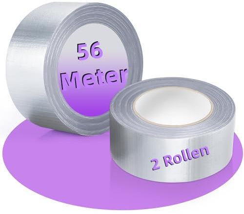 Gigmeta 2 Stück Panzertape Extra Stark, 28m x 48 mm - Wasserdichtes Reparaturband für innen & außen gewebeverstärktes Reparaturband