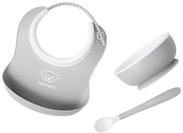 BabyBjörn Ensemble Repas Bébé, lot de 3, Gris
