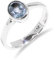 Blauer Topas Ring 925 Sterling Silber Herren-Damen Verlobungsring zierlicher minimalistischer Ring mit natürlichem Edelsteinschliff Stein ovaler Steinring BR47-6.25