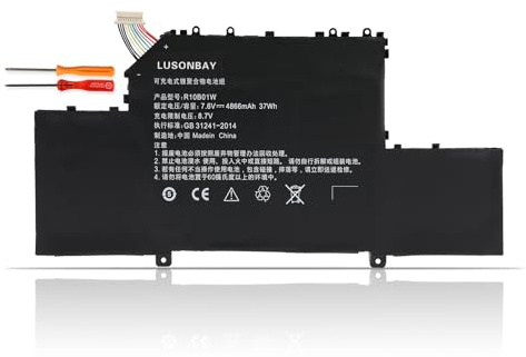 LUSONBAY R10B01W Ersatzakku Ersatz für Xiaomi Mi Air 12,5 Zoll Laptop 161201-01 161201-AA 7,6V 4866mAh/37WH