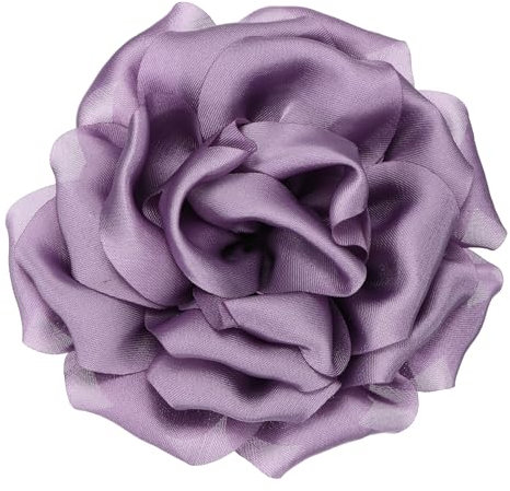 PATIKIL Broche Fleur Mariage en Soie 10cm, Grande Épingle de Revers de Pivoine Florale pour Femmes pour Mariage Fête Anniversaire Danse Banquet Robe Vêtements Chapeau Sac, Violet