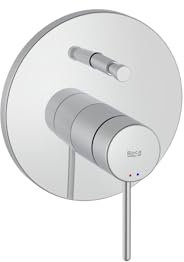 ROCA A5A0B3FC00 NU Grifo Monomando Empotrable para Baño-Ducha Maneta Pin Cromo