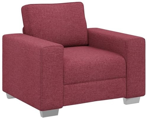 vidaXL Sessel Weinrot 59 cm Stoff
