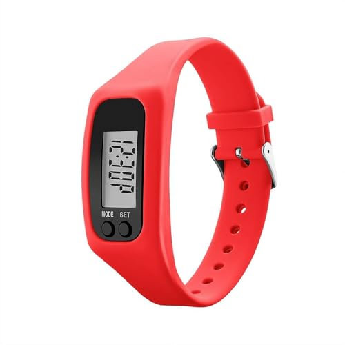 Reloj podómetro, no requiere Bluetooth/App/teléfono, rastreador de fitness con contador de pasos, contador de calorías, pantalla LCD grande, pulsera de silicona ligera para caminar y correr