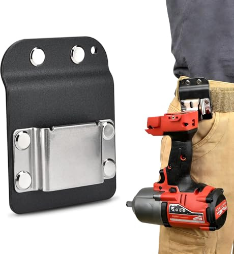 Uadme Drill Holder Belt Clip Up to 2 Inch, Stainless Steel Hook, Quick Response Drill Holster for Cordless Drill, Impact, Nailer, Tape Measure