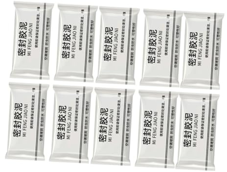 TOYZFRIENDY 10 Pièces Argile Étanchéité Blanche pour Réparation Murale Mastic Colle Étanche Polyvalent pour Boucher Fissures et Trous Usage Intérieur et Extérieur