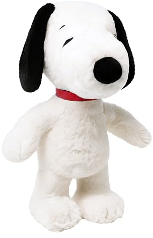 ware-direkt Snoopy Plüschtier Peanuts 38 cm – Extra flauschig & kuschelig | Offizielles Lizenzprodukt – Weiches Stofftier für Kinder & Peanuts-Fans, mit Sticker-Set