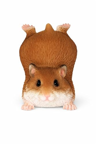 Rahm Dekofigur Hamster – Polyresin – ca. 11 cm – Realistische Tierfigur – Braun/Beige – Wohnraum Dekoration