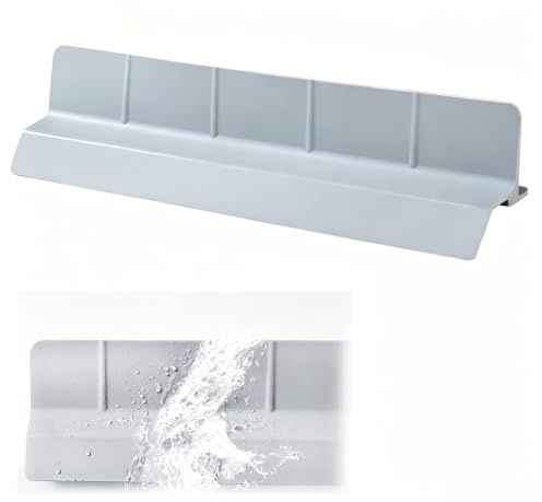 OFXCEN Sink Splash Guard Kitchen, Sink Splash Guard Ultra 23 Inch Splatter Baffle Board Silicone Water Retaining Board Reusable with 7 Suction Cup for Kitchen Island