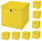 StickandShine 8er Set Gelb Faltbox 32 x 32 x 32 cm Aufbewahrungsbox faltbar mit Deckel