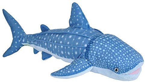Wild Republic Living Ocean Walhai, Wal-Kuscheltier, Schlaftier für Babys, Gastgeschenk für die nächste Babyparty, Füllung und Stoff aus recycelten Wasserflaschen, 66 cm, Blue