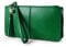 befen Handgelenktasche Damen, Echtes Leder Clutch Damen mit Kartenfächern und Handgelenkband für Weihnachten Phone 8 Plus, Dunkelgrün