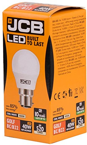 JCB LED G45 6W B22 Boxed