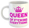 clothinx Kaffeetasse mit Aufdruck Queen Of F Everything
