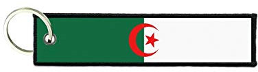 Akachafactory Port cles Clef cle Homme Femme Tissu Brode Imprime Drapeau Algerie algerien