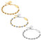JewelryWe Rosenkranz Kreuz Armband Perlenarmband: 3pcs Edelstahl Jungfrau Maria Katholischen Heiligen Gottes Mutter Kreuz Anhänger Perlen Kugelkette Armreif Armkette Religiöse Schmuck Damen Herren