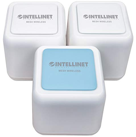 Intellinet 525725 Whole Home AC1200 Kit Wi-FI avec routeur et 2 répéteurs sans Fil AC1200 2,4 et 5 GHz Blanc