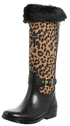 Guess Cicely Stivali Donne Nero/Leopard - 36 - Stivali da Pioggia
