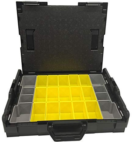 L-BOXX® 102 Bosch Sortimo + Insetboxen-Set B3 + Deckeleinlage Transportbox black