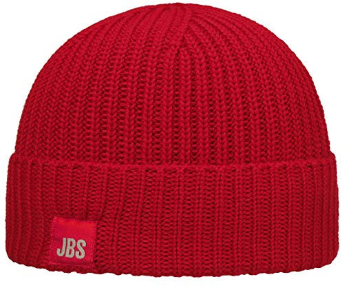 Stetson Morton Strickmütze Damen Herren Made in Italy Winter Beanie Wollmix Umschlagmütze Einfarbig Herbst Winter rot One Size