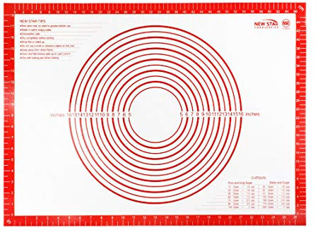 New Star Foodservice 50,8 x 71,1 cm rutschfeste Silikon-Gebäckmatte, extra große handelsübliche Qualität, NSF-zertifizierte Backmatte mit Maßen
