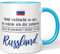 JUNIWORDS Tasse, Sieht vielleicht so aus, als würde ich dir zuhören. Doch in Wahrheit denke ich an Russland (1001338), Wähle Farbe, Blau