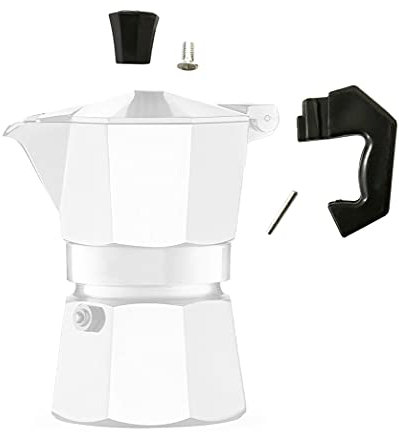 Recambioss Moka Mango Pomo - Repuesto Asa Recambio Cafetera 1/2/3/6/9 Tazas (2/3 Tazas) Negro