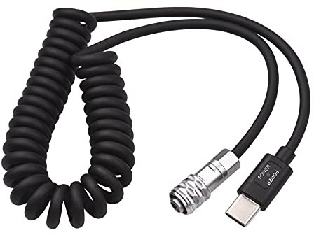 Andoer USB-C Stromkabel für Blackmagic Pocket Cinema Camera BMPCC 4K/6K auf USB Typ-C Federkabel