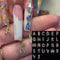 Dangle Nail Piercing Charms Alphabet Letter Alloy 3D Nail Art Charm Acrylic Tips Decoration