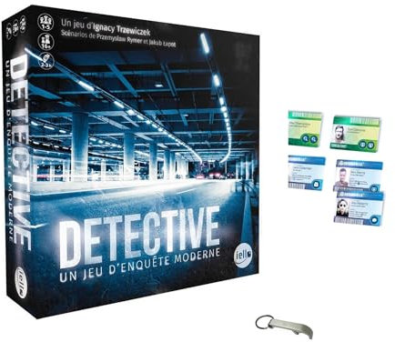 Set mit französischem Detektiv + Affaire 6 Banknoten + 6 Figuren + 1 Flaschenöffner Blumie
