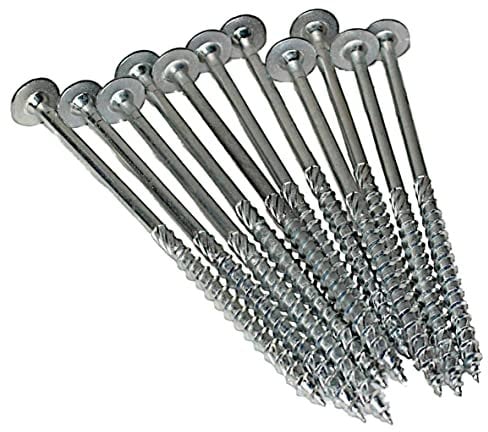 KLIMAS Vis à bois zinguée blanc - tête ronde - filetage partiel - empreinte torx - pointe anti-fendage 8 x 180 - Boîte de 50 - Vis, pointes, boulons