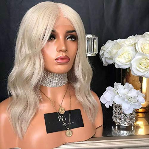 Pkfinrd Perücken Explosionsmodelle Europa und Amerika Perücke Weibliche Gold Front Lace Lange lockige Haar Perücke Set Curls