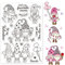GLOBLELAND Silikonstempel Gnom Klare Stempel Zwerg Transparente Stempel Paar Wichtel Clear Stamps für Kartenherstellung und DIY Scrapbooking Dekor